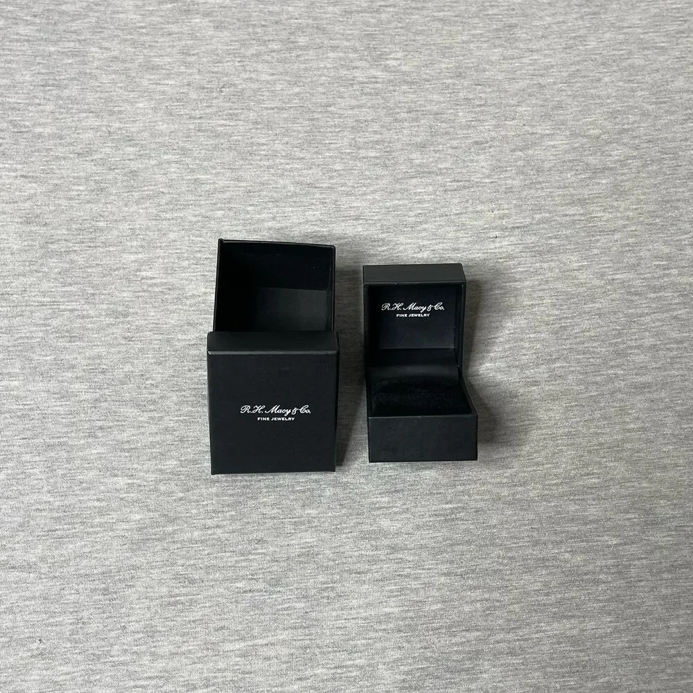 Macy’s 2” x 2.5” Black Jewelry Gift Box 2 PCS. Set